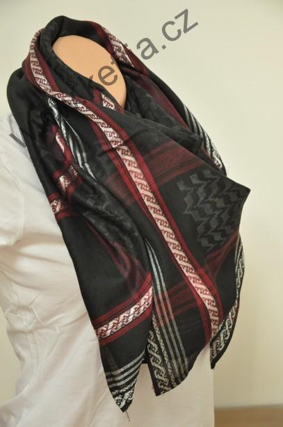 Palestina šátek černý s červenou - SLEVA 25%