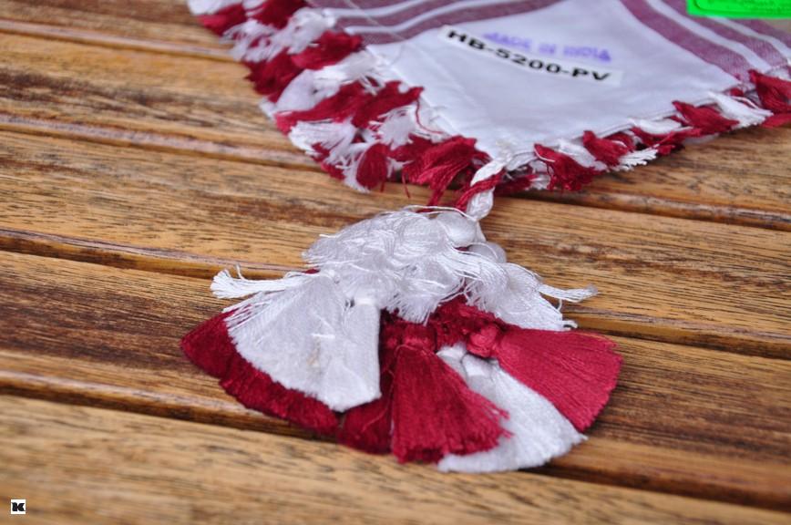 Palestina šátek bílý s červenou a hnědou - SLEVA 40 %