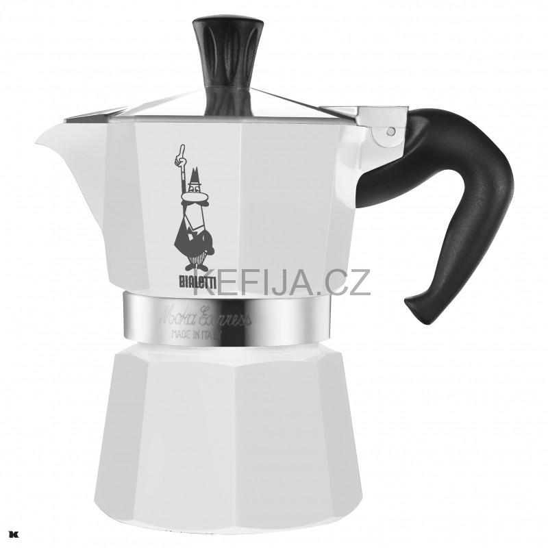 Bialetti - Moka Express - BÍLÝ- na 3 šálky kávy