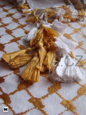 Palestina šátek bílozlatočerný - 50 % SLEVA