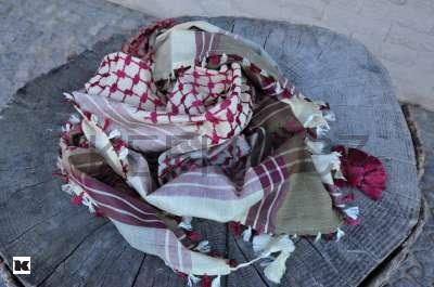 Palestina šátek khakibordóbéžový 2. - SLEVA 40 %