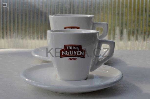 Porcelánové šapo Trung Nguyen - hranaté malé, 70 ml