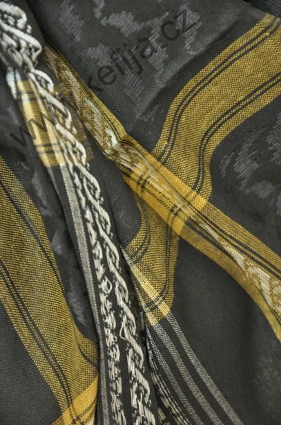 Palestina šátek černý se zlatou - SLEVA 25 %