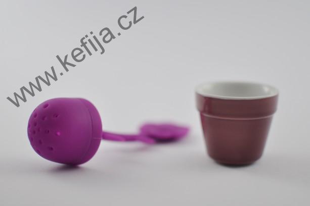 Silikonové sítko oranžová kytička