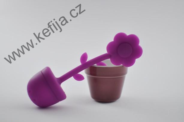 Silikonové sítko oranžová kytička