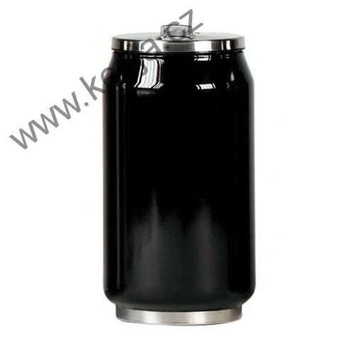 Yoko Design termohrnek ve stylu plechovky, 280 ml - černý lesklý