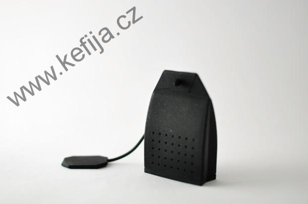 Silikonové sítko na čaj černé