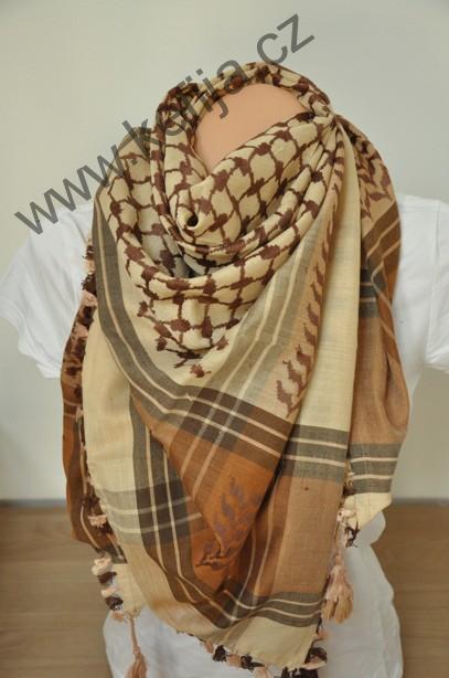 Palestina šátek hnědý - SLEVA 40 %