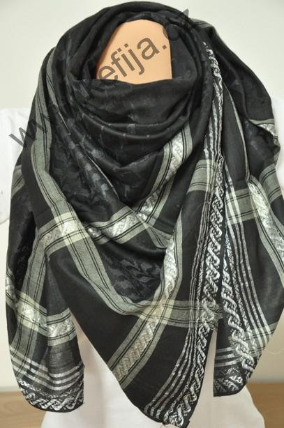 Palestina šátek černý s krémovou - SLEVA 25 %