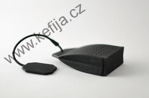 Silikonové sítko na čaj černé