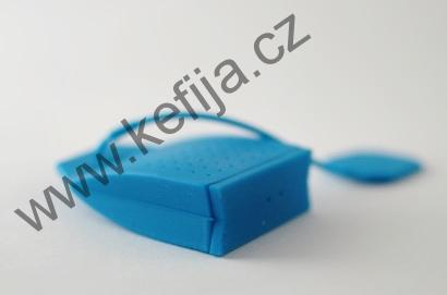 Silikonové sítko na čaj tyrkysové