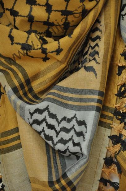 Palestina šátek okrovo-šedý