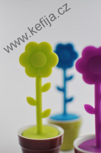 Silikonové sítko tyrkysová kytička