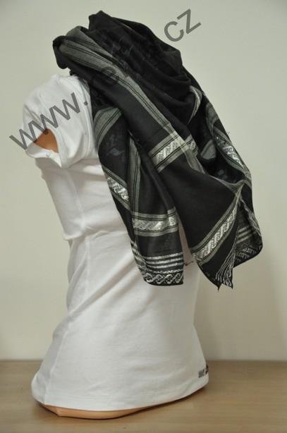 Palestina šátek černý s krémovou - SLEVA 25 %