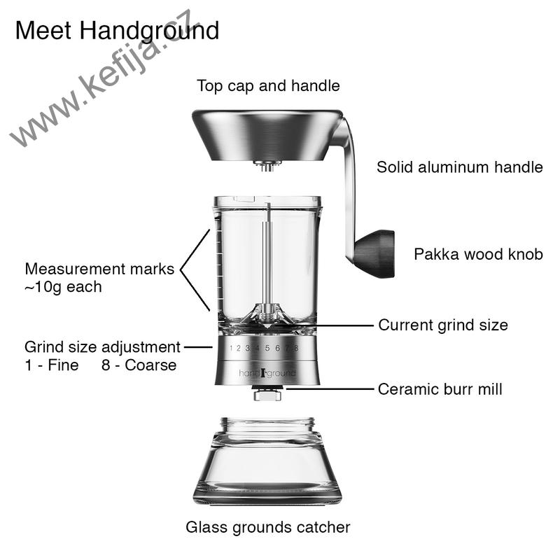 Černý kávomlýnek Handground Precision