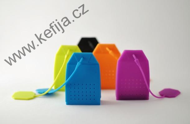 Silikonové sítko na čaj černé