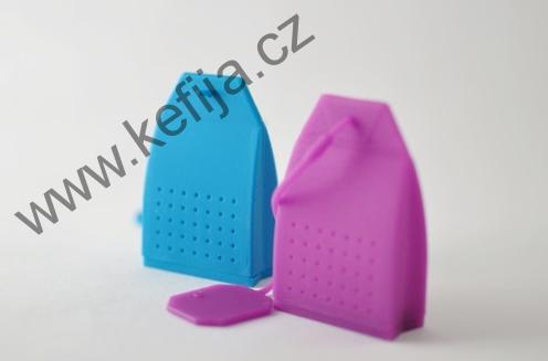 Silikonové sítko na čaj fialové