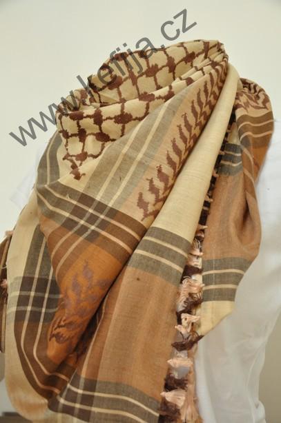 Palestina šátek hnědý - SLEVA 40 %