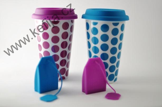 Silikonové sítko na čaj tyrkysové