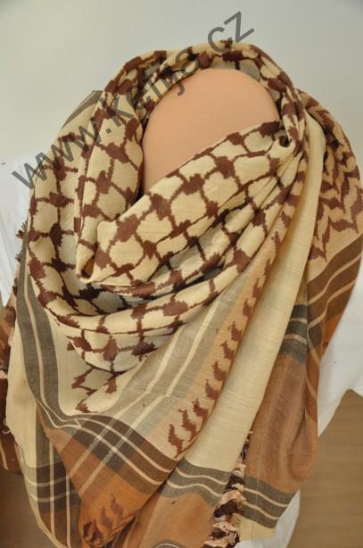 Palestina šátek hnědý - SLEVA 40 %