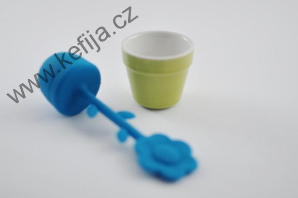 Silikonové sítko tyrkysová kytička