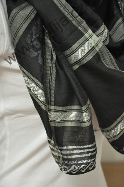 Palestina šátek černý s krémovou - SLEVA 25 %